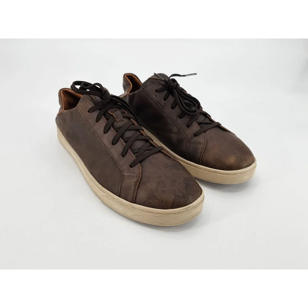Olukai Kahu Pahaha‎ Men's Size 11 M Shoes Brown Leather Casual Comfort Sneakers